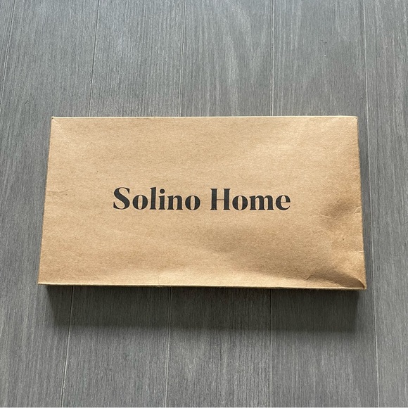 NIB SOLINO HOME Cotton Linen Hemstitch Tablecloth Ivory Farmhouse Minimalist NWT - Picture 4 of 8